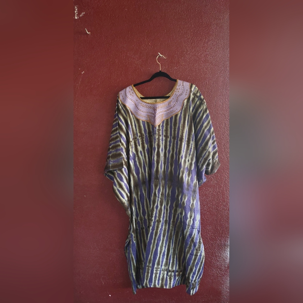 Raw Silk Gown Mumu Dress XXL